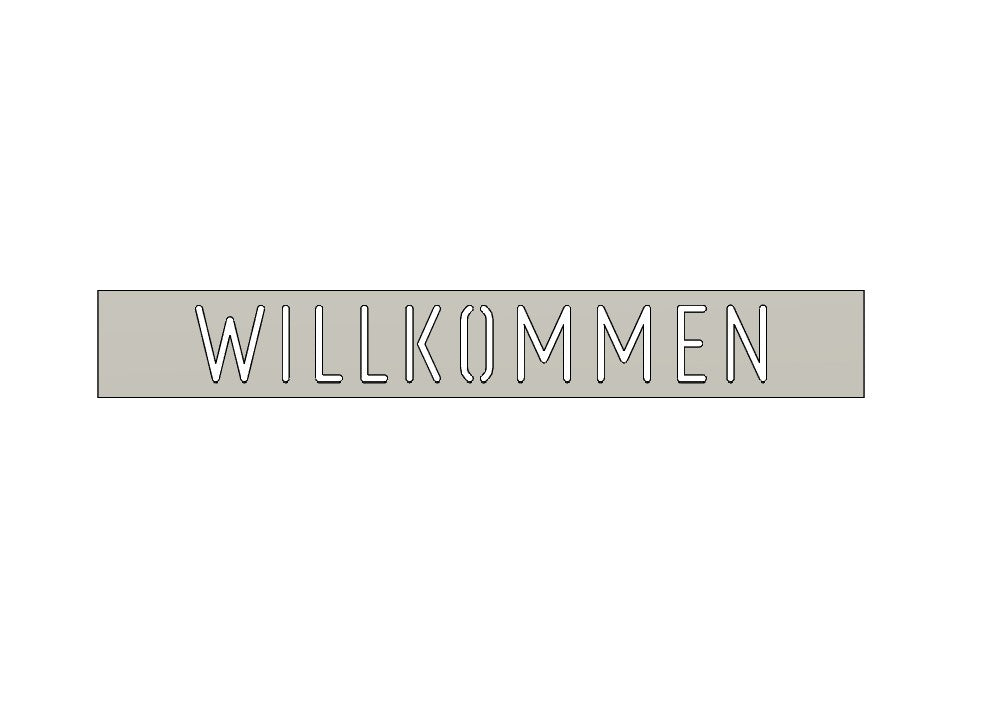 3D-Druckdatei – Easy-Stick mit Willkommen (STL + 3MF)