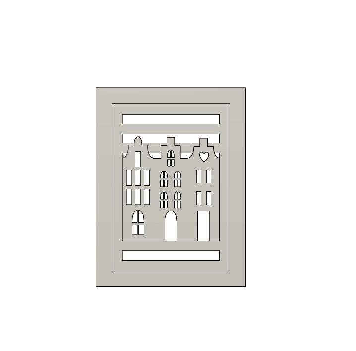 3D-Druckdatei – Grachten Häuser Laterne&nbsp;Seitenteil (STL + 3MF)