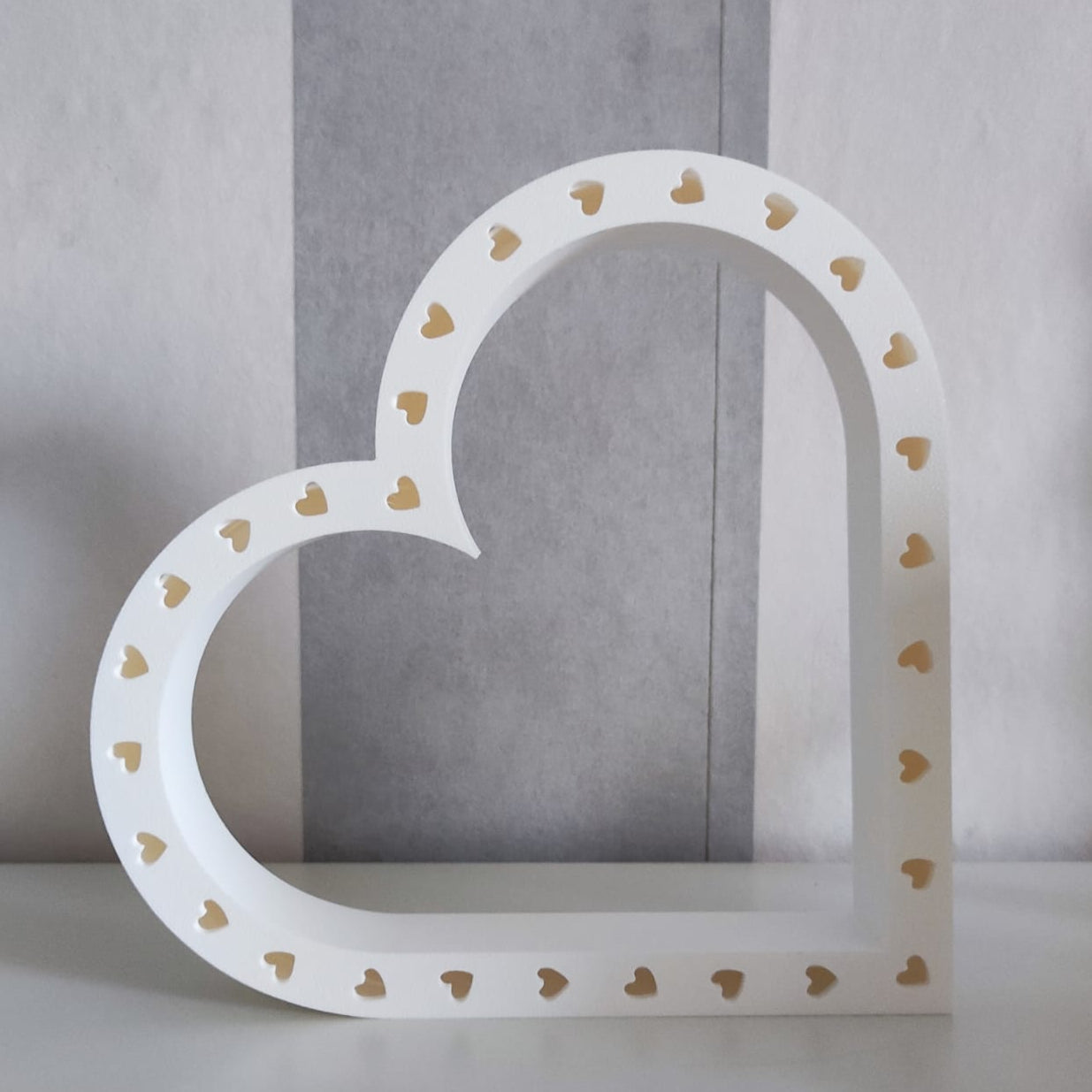 3D-Druckdatei – Herz (STL + 3MF) gedrucktes Herz Vorderseite