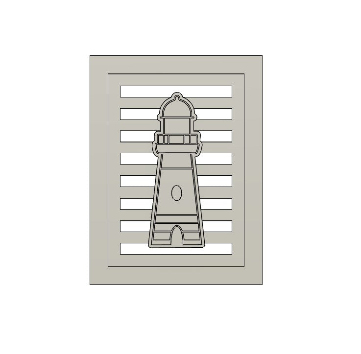 3D-Druckdatei – Leuchtturm Laterne Seitenteil (STL + 3MF)