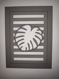 3D-Druckdatei – Monstera Pflanzen Blatt Laterne Seitenteil (STL u. 3MF)