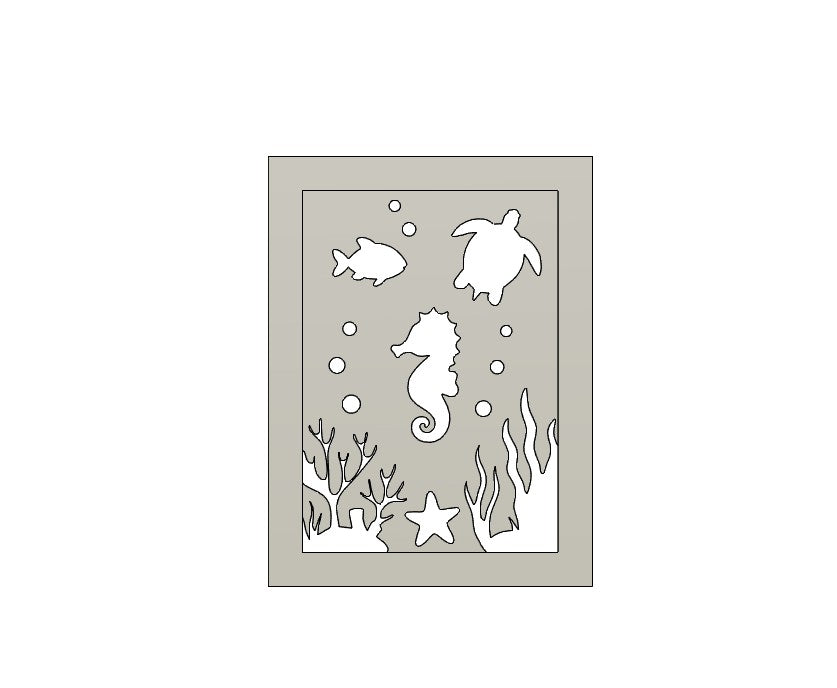 3D-Druckdatei – Unterwasser Laterne Seitenteil (STL + 3MF)
