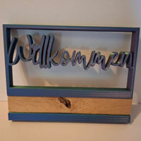 3D/ Plotter- / Laserdatei - Willkommen im Rahmen gedruckt 3 D Drucker