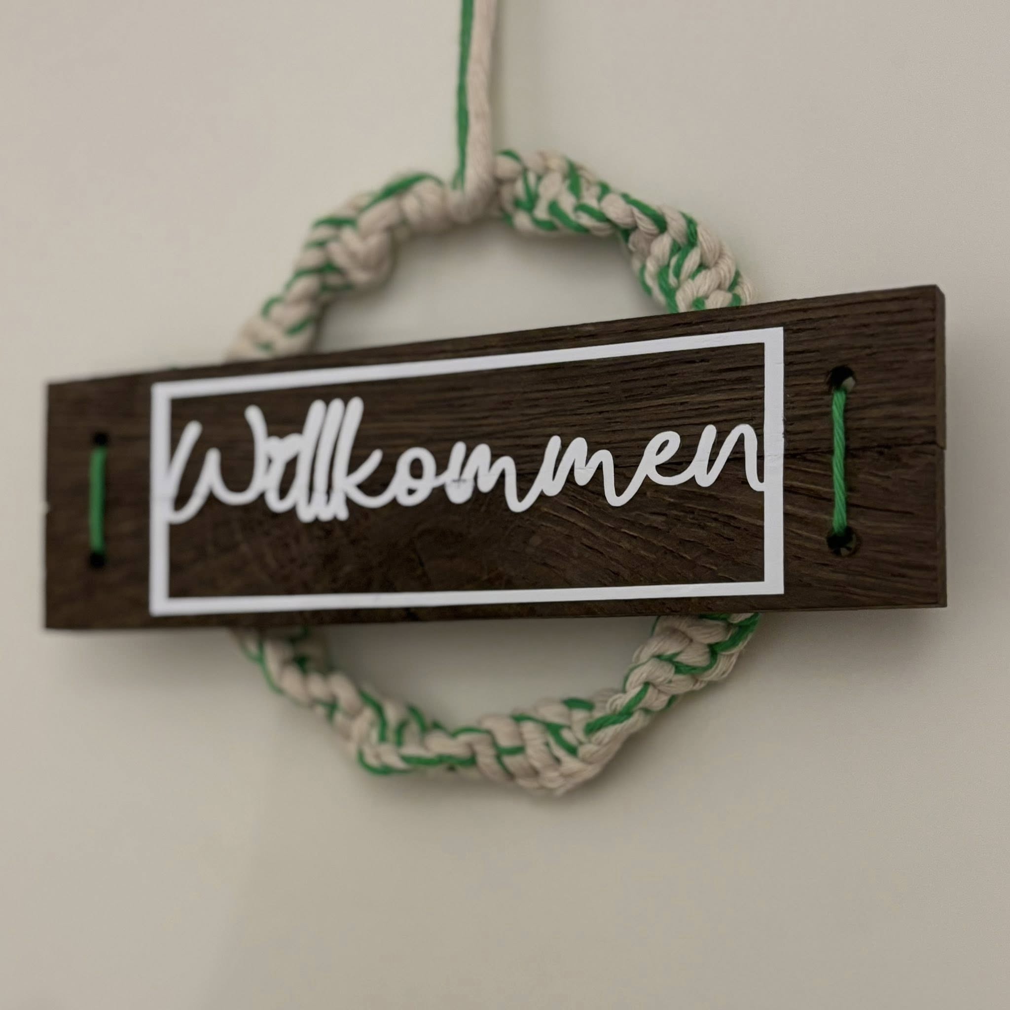 3D/ Plotter- / Laserdatei - Willkommen im Rahmen geplottet Türschild