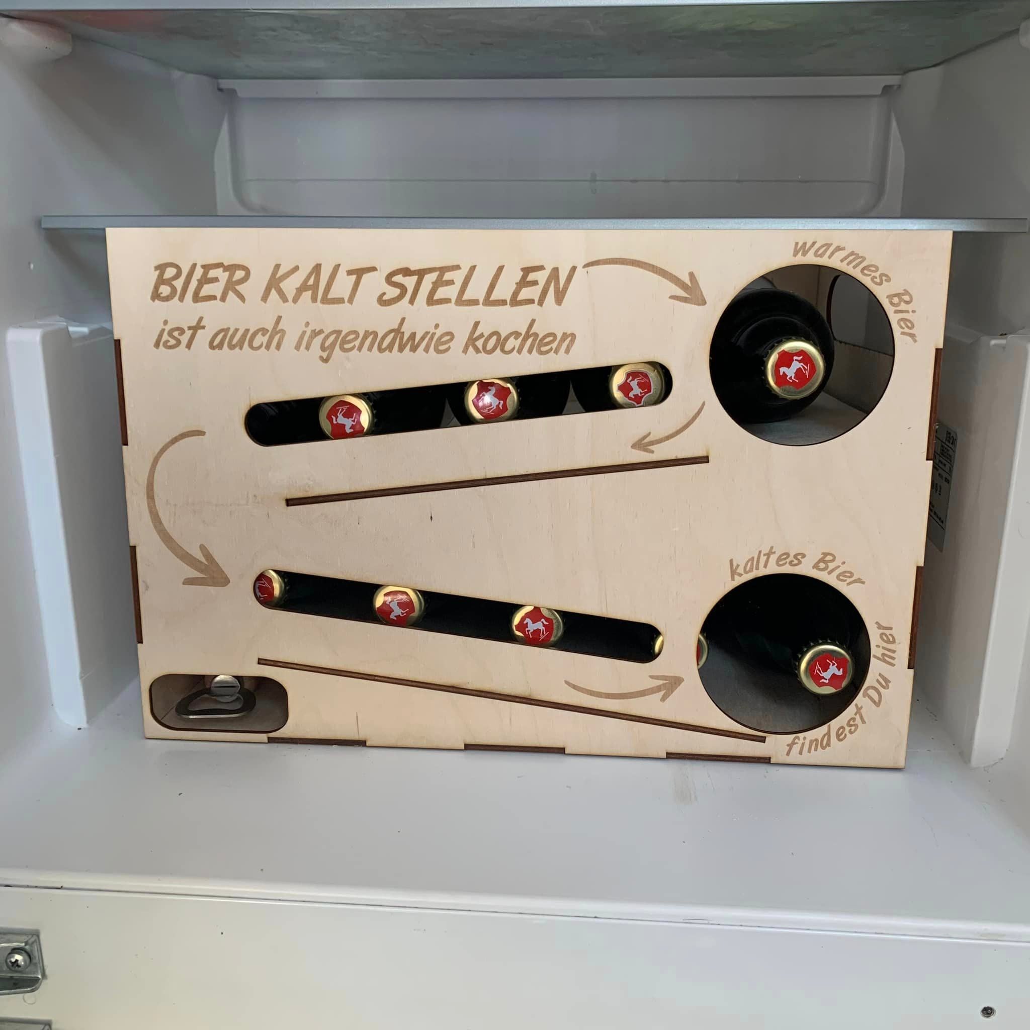 3 & 4 mm Getränkerutsche Bier Männergeschenk Xtool Laser Laserdatei Geschenkidee Männer Bier kalt sellen ist auch irgendwie kochen Mann