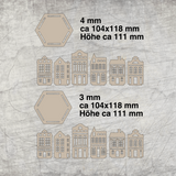 3 & 4 mm Windlicht Häuser Laserdatei