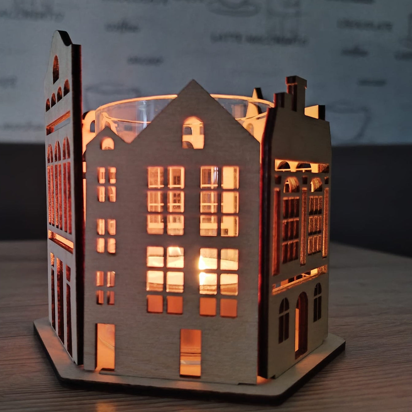 3 & 4 mm Windlicht Häuser Laserdatei Laser DIY Xtool selbst gemacht holz