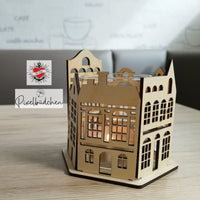 3 & 4 mm Windlicht Häuser Laserdatei Laser DIY Xtool selbst gemacht holz