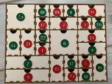 Lade das Bild in den Galerie-Viewer, 3mm 24 Schubladen Kästchen Adventskalender Laserdatei Zahlen DIY selbstgemacht
