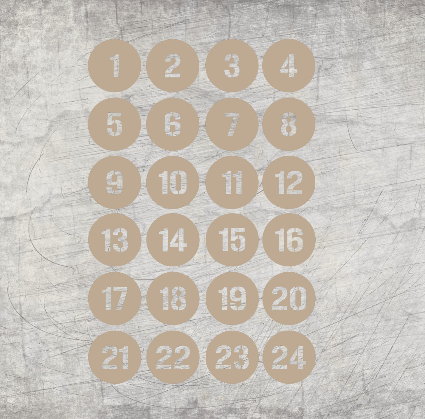 3mm 24 Schubladen Kästchen Adventskalender Laserdatei Zahlen DIY selbstgemacht