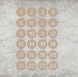 3mm 24 Schubladen Kästchen Adventskalender Laserdatei Zahlen DIY selbstgemacht