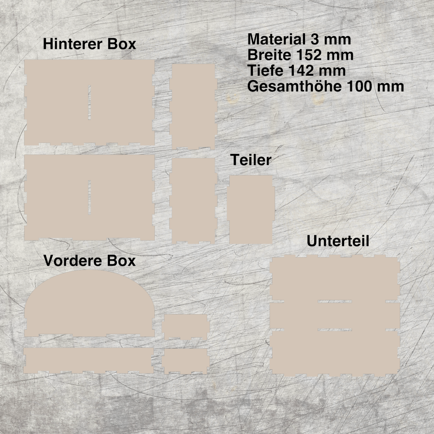 3mm Besteckbox Laserdatei grill diy xtool serviettenhalter