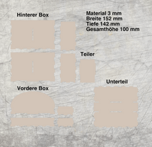 Lade das Bild in den Galerie-Viewer, 3mm Besteckbox Laserdatei grill diy xtool serviettenhalter
