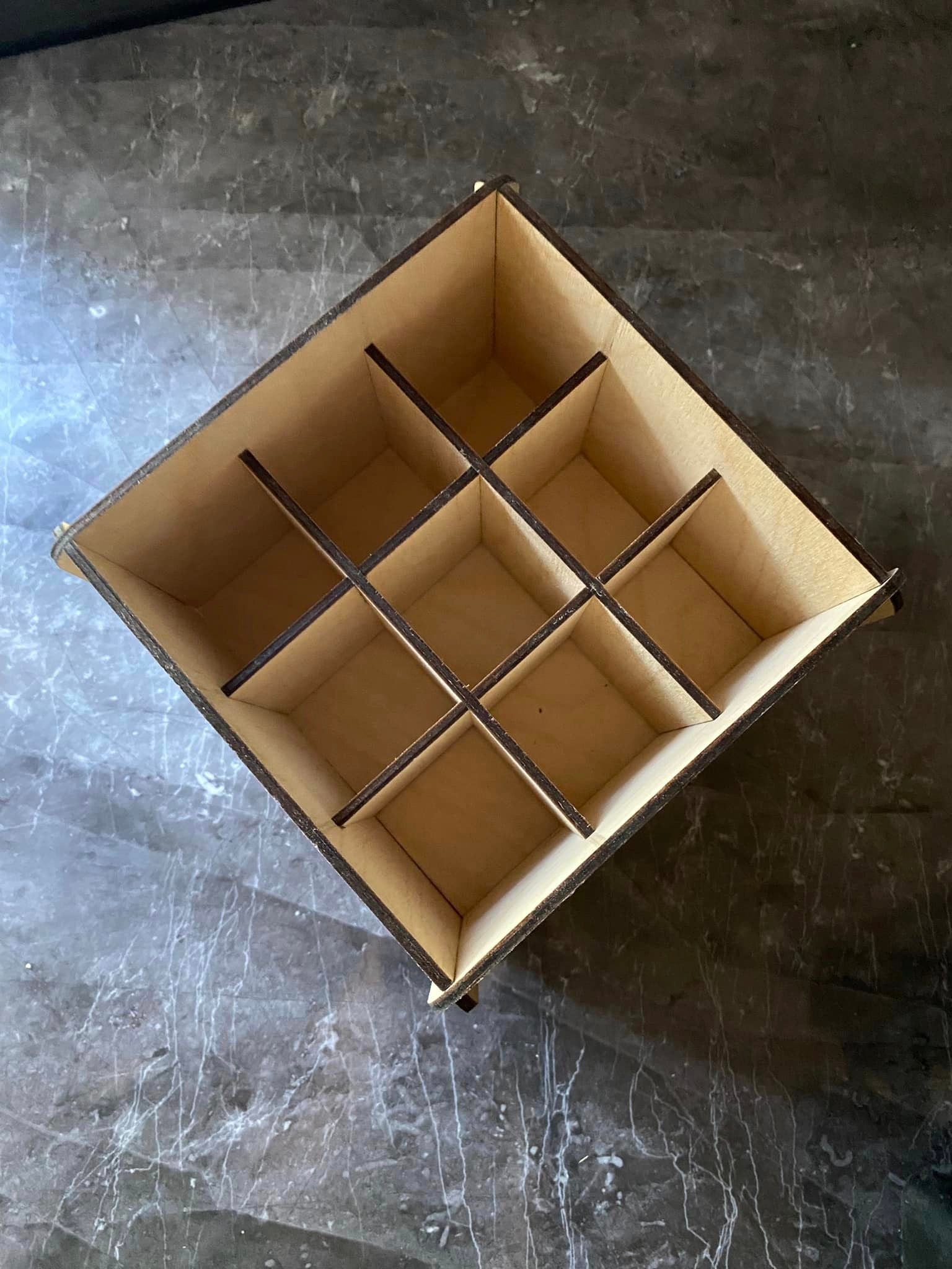3 mm Box mit ver. Teilern Laserdatei für Aufbewahrungen Bastel ordnung stifte aufbewahrung