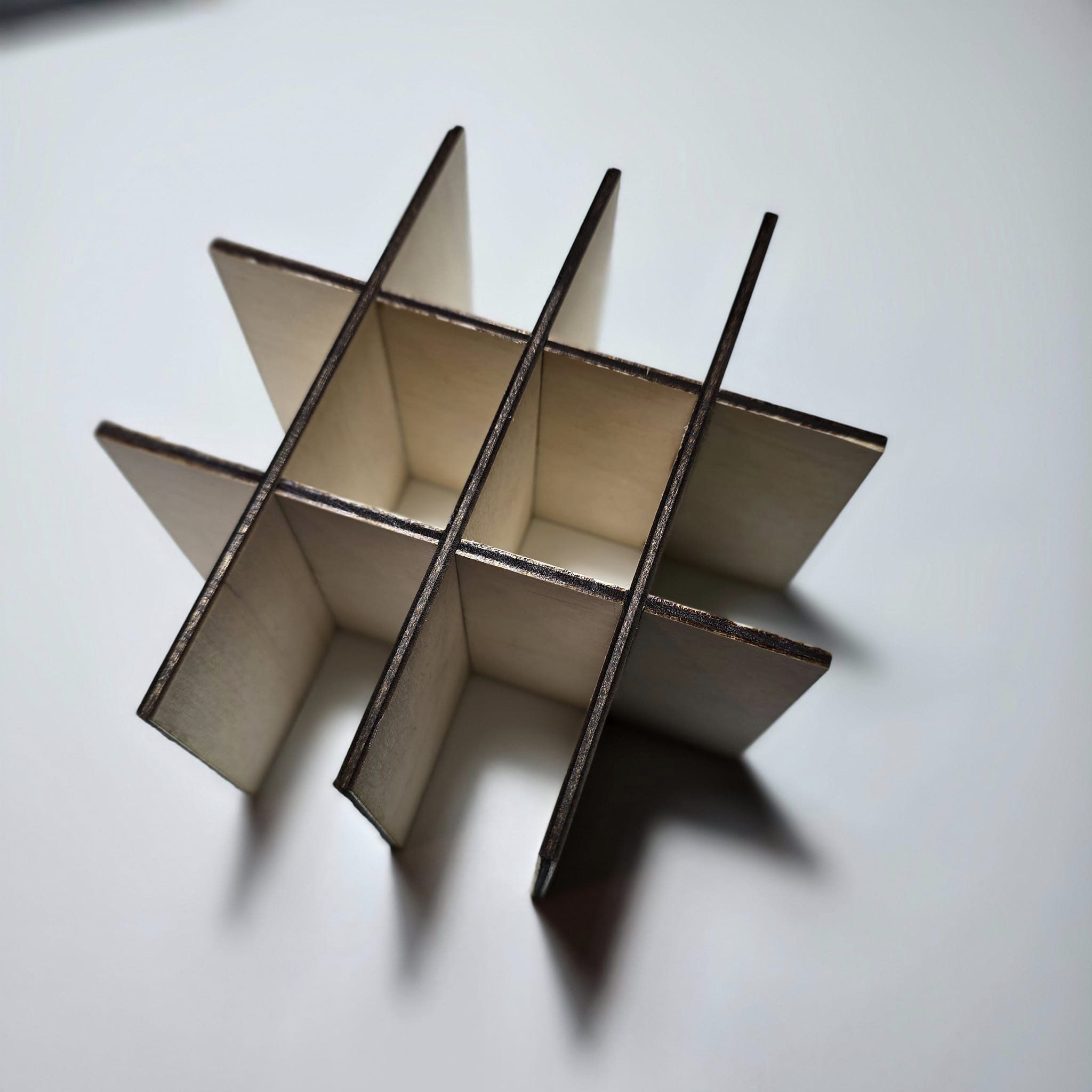 3 mm Box mit ver. Teilern Laserdatei für Aufbewahrungen Bastel ordnung stifte aufbewahrung
