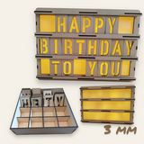 3mm Lichtbox Laserdatei geschenkidee laser happy birthday datei zum downloaden