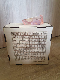 3 mm Spardose Laserdatei Geld sparen xtool datei holz Geschenk idee