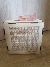 Lade das Bild in den Galerie-Viewer, 3 mm Spardose Laserdatei Geld sparen xtool datei holz Geschenk idee
