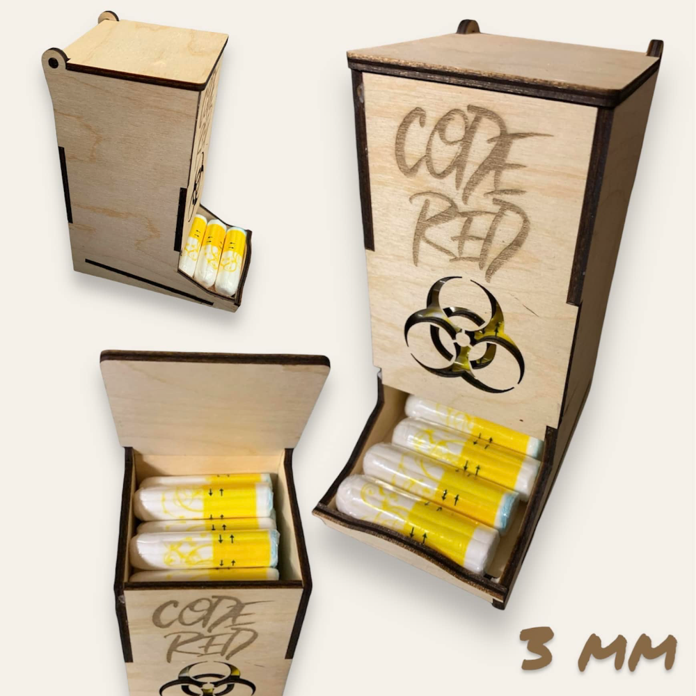 3mm Tampon Spender Laserdatei zum Downloaden download toilette badezimmer laser xtool idee