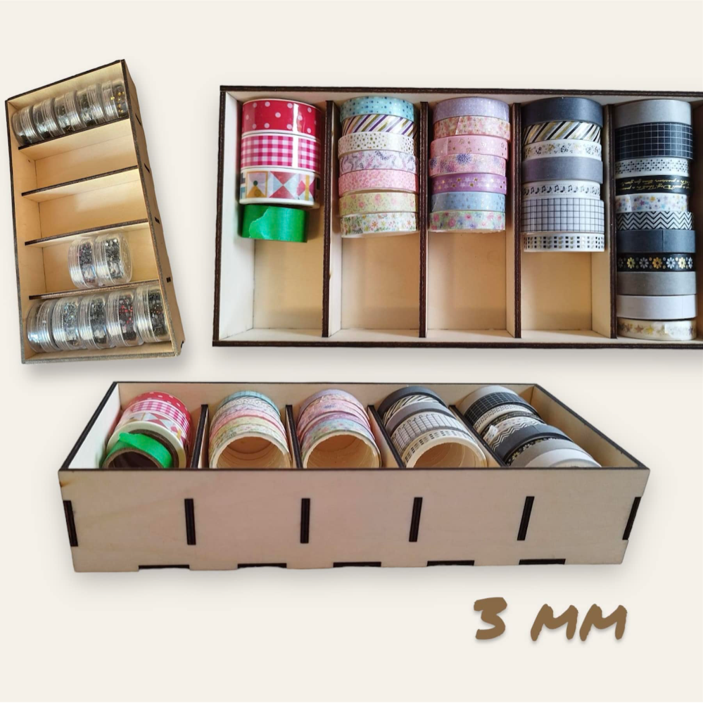 3mm Tape Box Laser datei Laseridee DIY Ordnung x-tool laser b.style