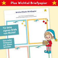 Wichtelbriefpapier 100 Wichtelbriefe auf einen Streich Inkl. Bastelzubehör zum Downloaden - Personalisierbar Für Eine Magische Wichtelzeit