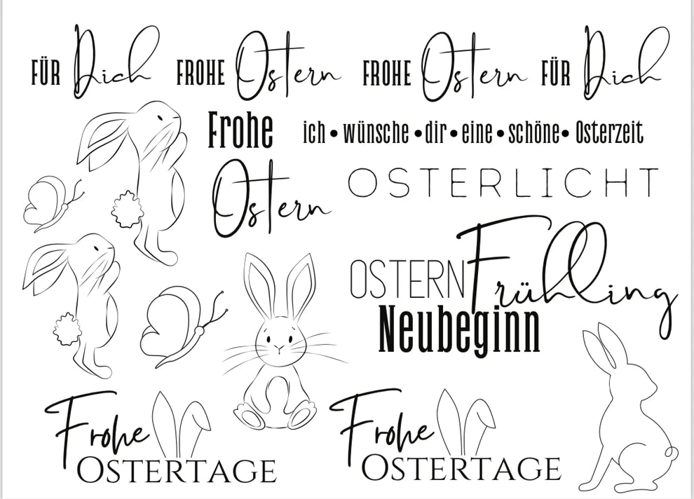 Keramik Kerzen Glas Oster Dekoration Sticker