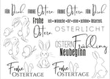 Keramik Kerzen Glas Oster Dekoration Sticker