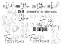 Keramik Kerzen Glas Oster Dekoration Sticker