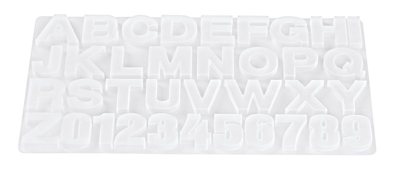 Silikonform Für Buchstaben Und Zahlen, Wiederverwendbar, Flexibel, Für Gips, Harz, Beton