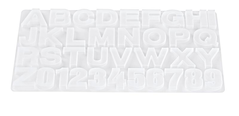 Silikonform Buchstaben + Zahlen, 4 cm