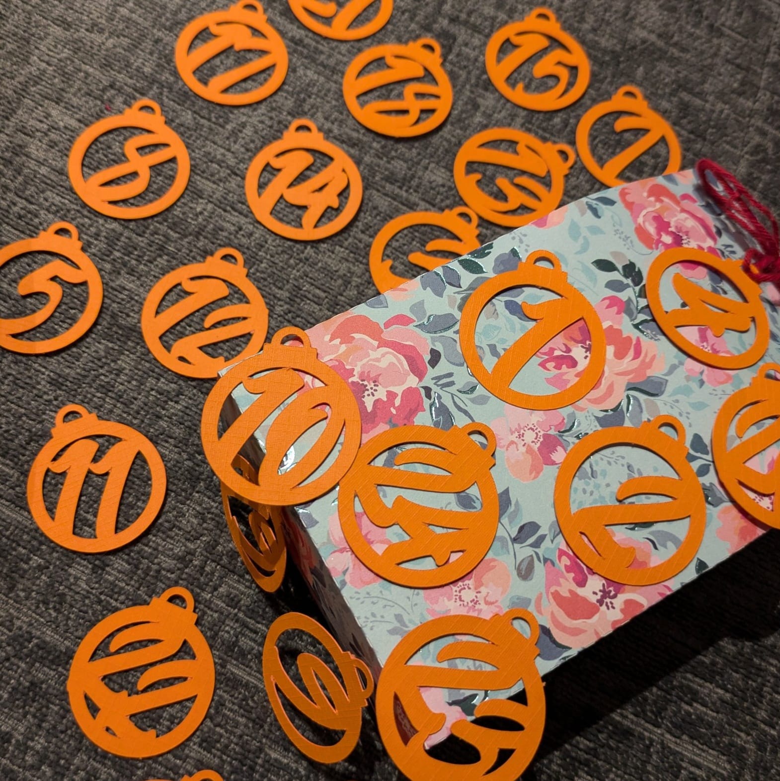 Adventskalender Zahlen zum Plotten und Lasern - Datei xtool Anhänger