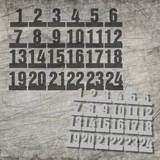 3D/ Plotter- / Laserdatei -  Adventskalender Zahlen 1-24