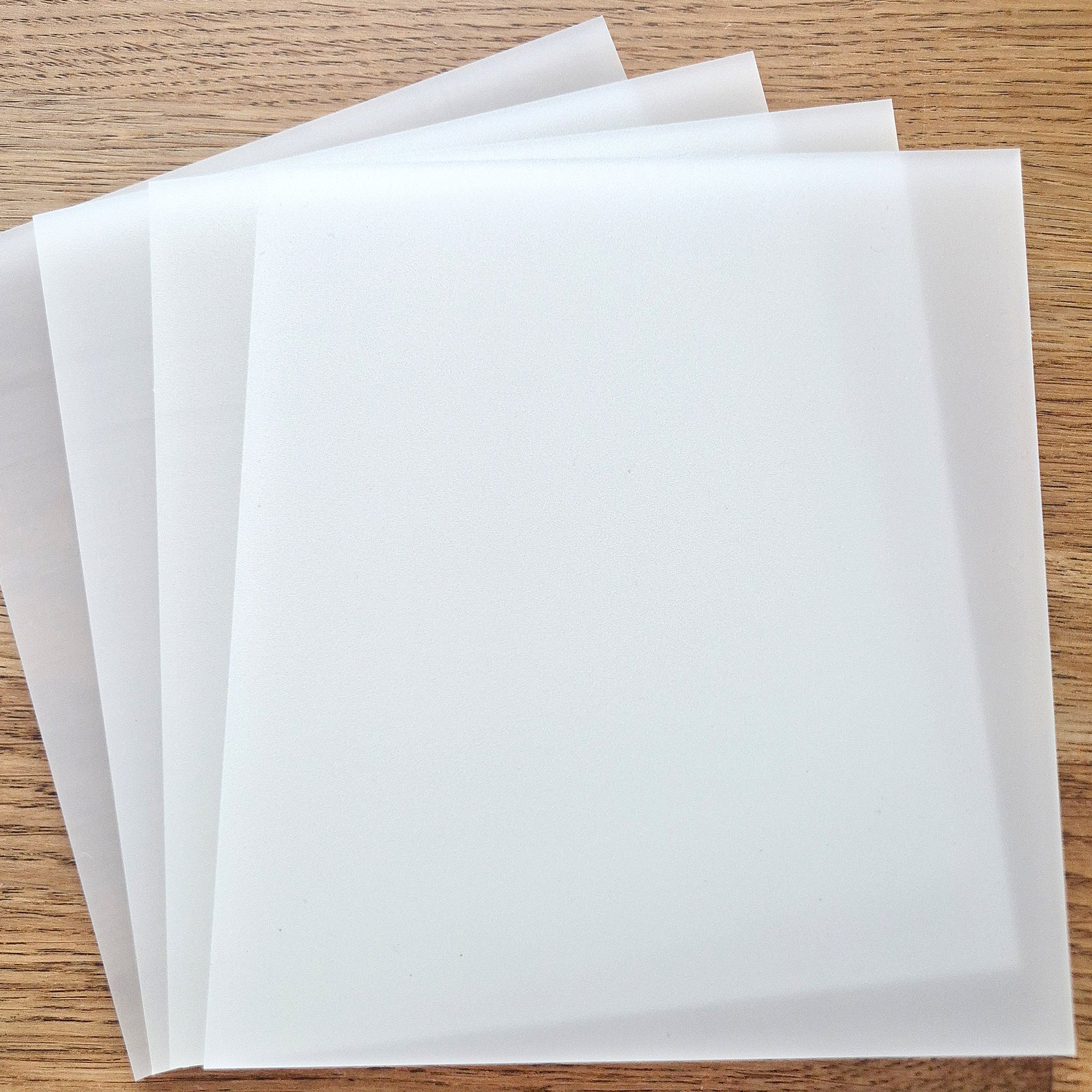 Hochwertige Acryl Scheiben 4 Stück, Klar, Satiniert, Spiegel, 14,4cm x 16cm x 3mm für DIY-Projekte Lichtbox Lichtboxen Schilder