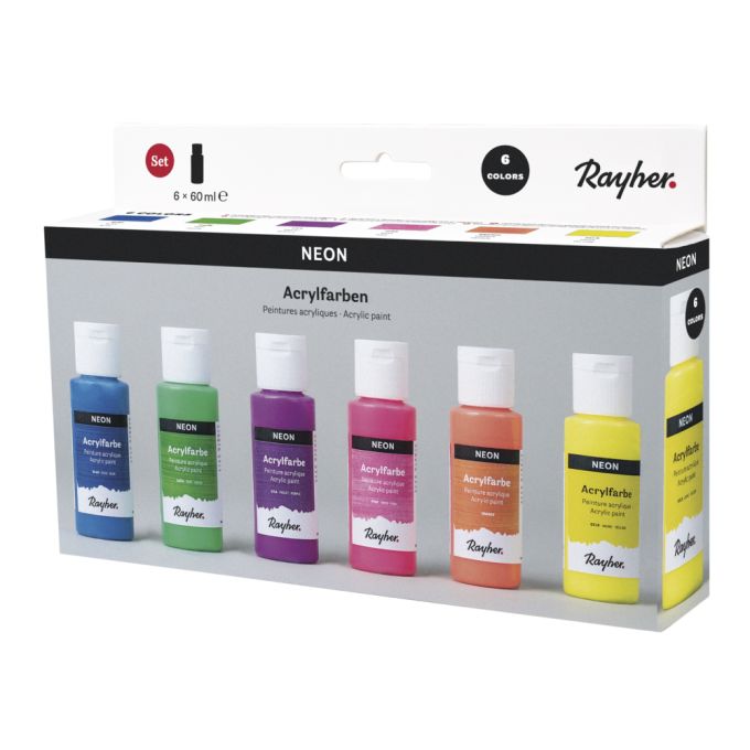 Acrylfarben Neon - 6 Farben
