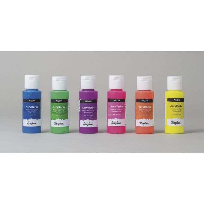 Acrylfarben Neon - 6 Farben