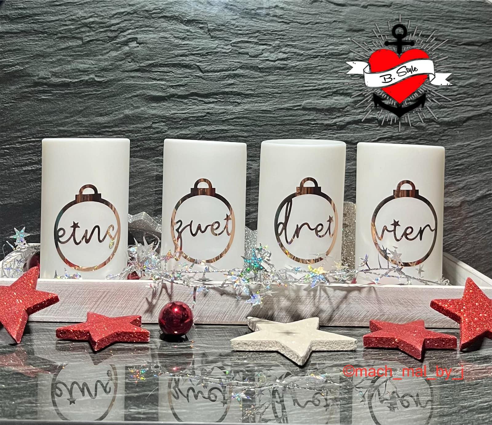 Advents Zahlen Plotter- und Laserdatei Adventsaufhänger Aufhänger Weihnachten deko zu weihnachten datei xtool Anhänger
