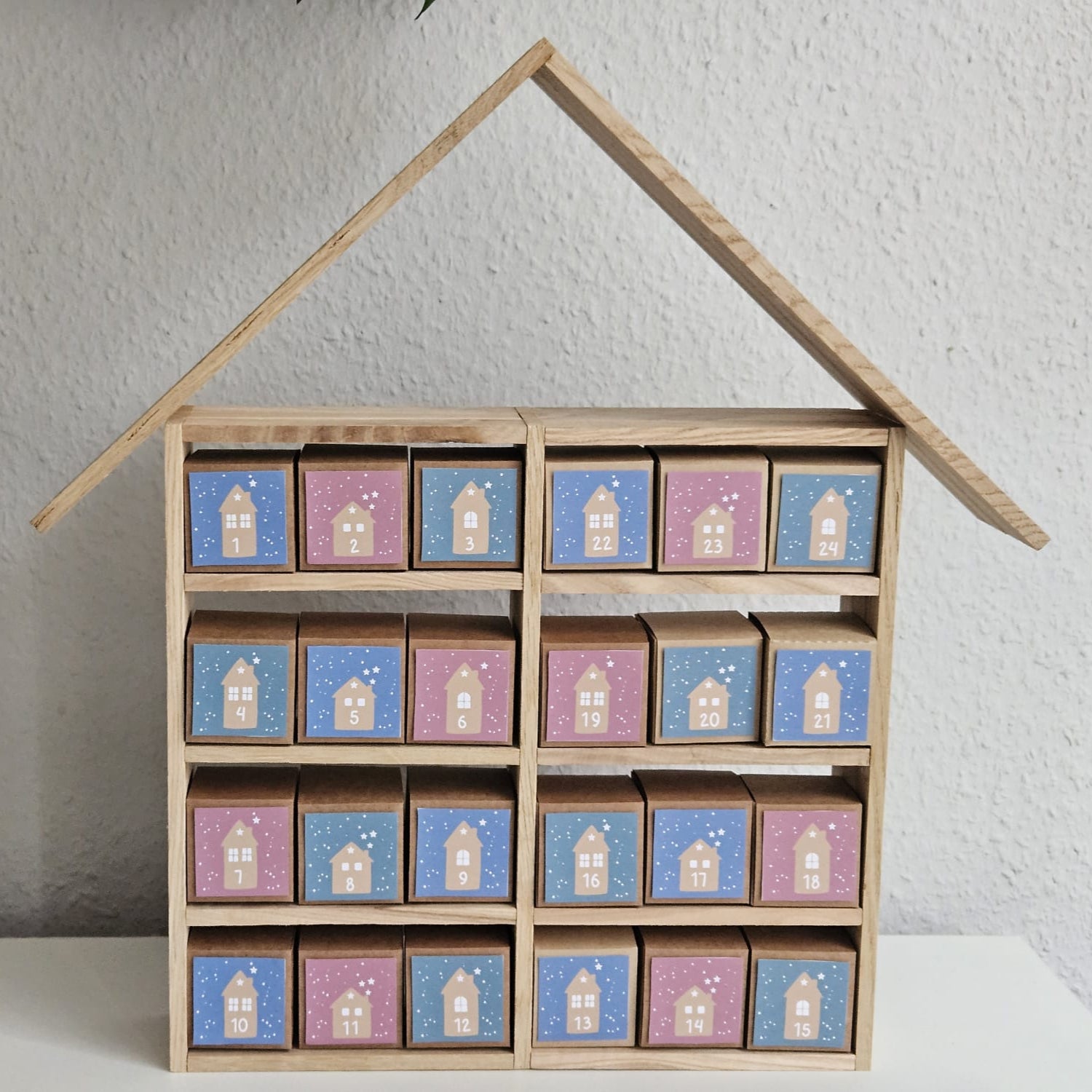 Adventskalender PDF + Box zum Basteln mit Easy-Sticks
