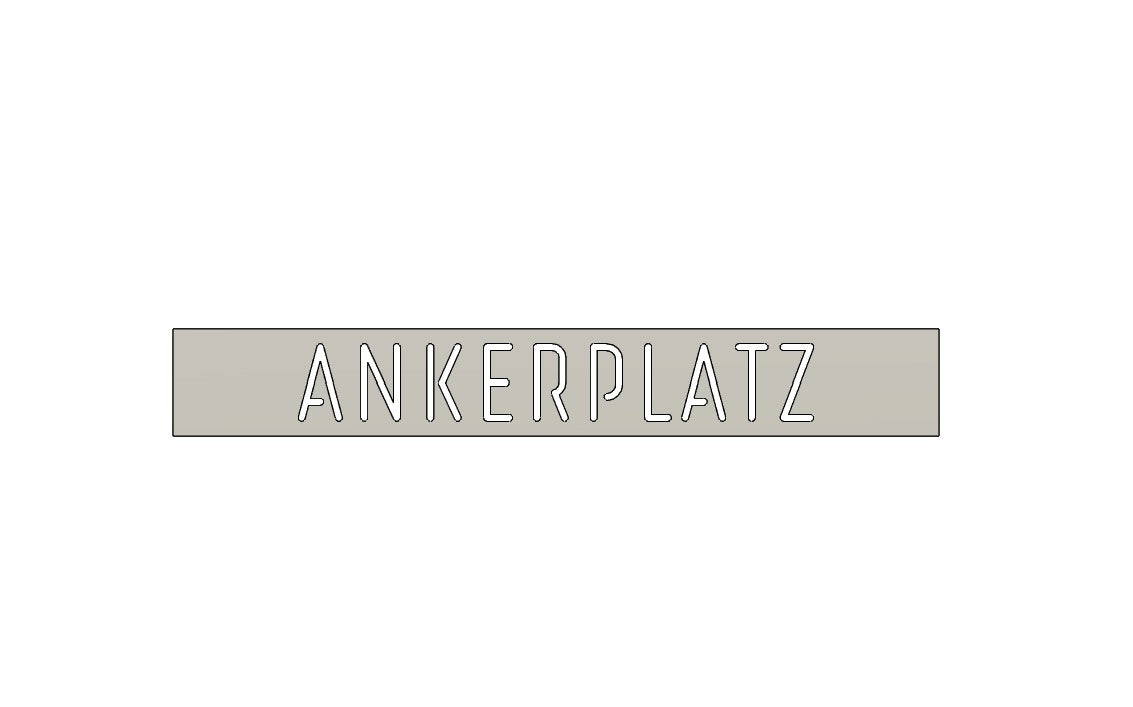 3D-Druckdatei – Schriftzug „Ankerplatz“ (STL + 3MF)