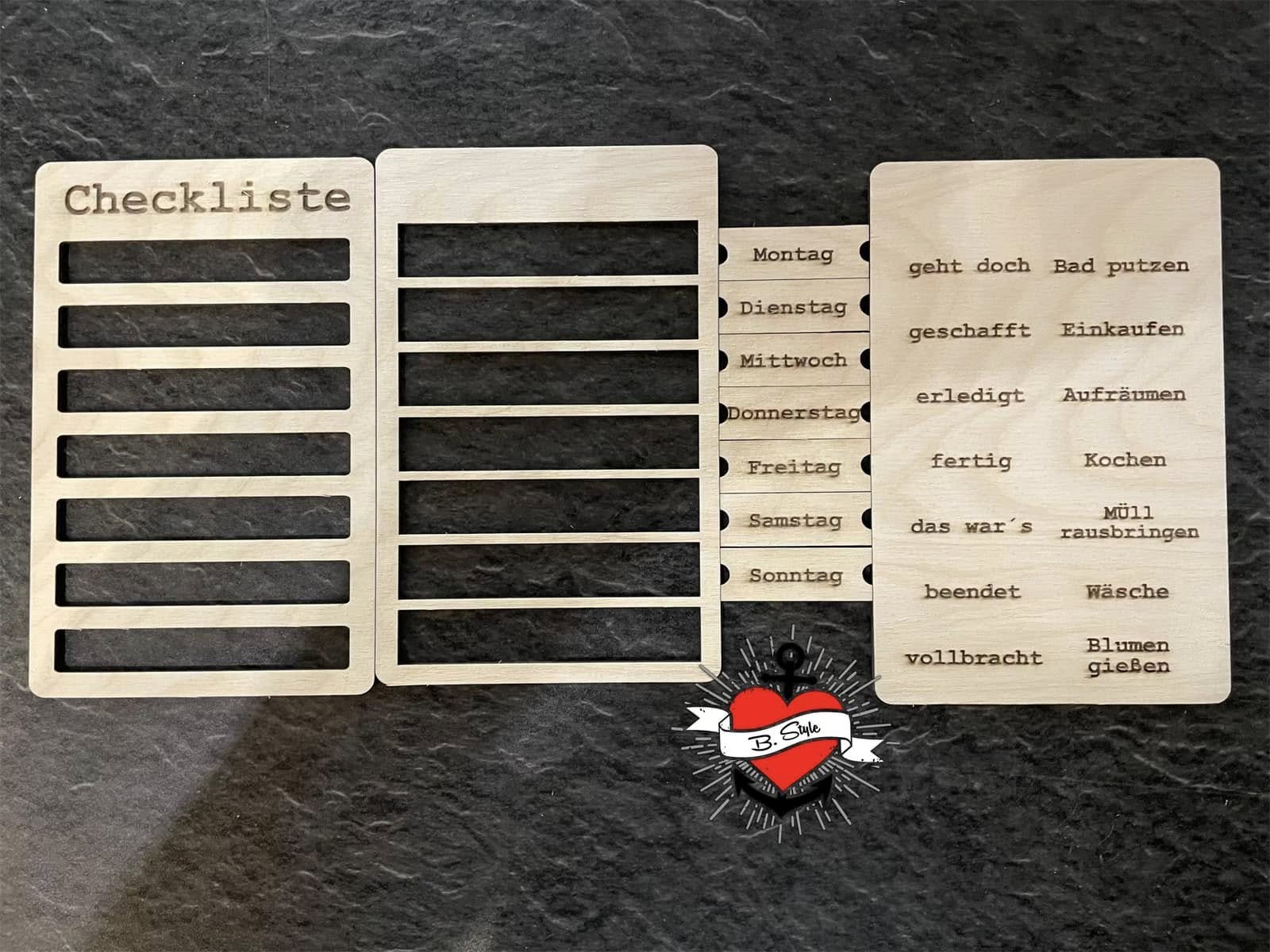 Checkliste Aufgaben für die Woche