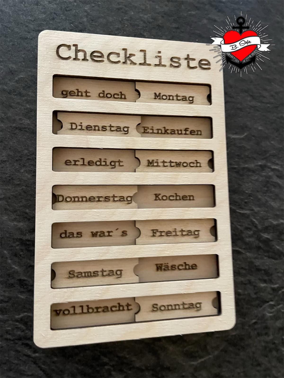 Meine Woche Aufgaben Datei zum Lasern checkliste Wochenaufgabe
