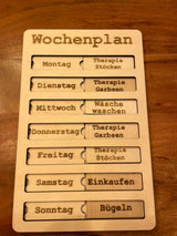 Meine Woche Aufgaben Datei zum Lasern Wochenplan Aufgaben Laserdatei nachmachen download zum kaufen