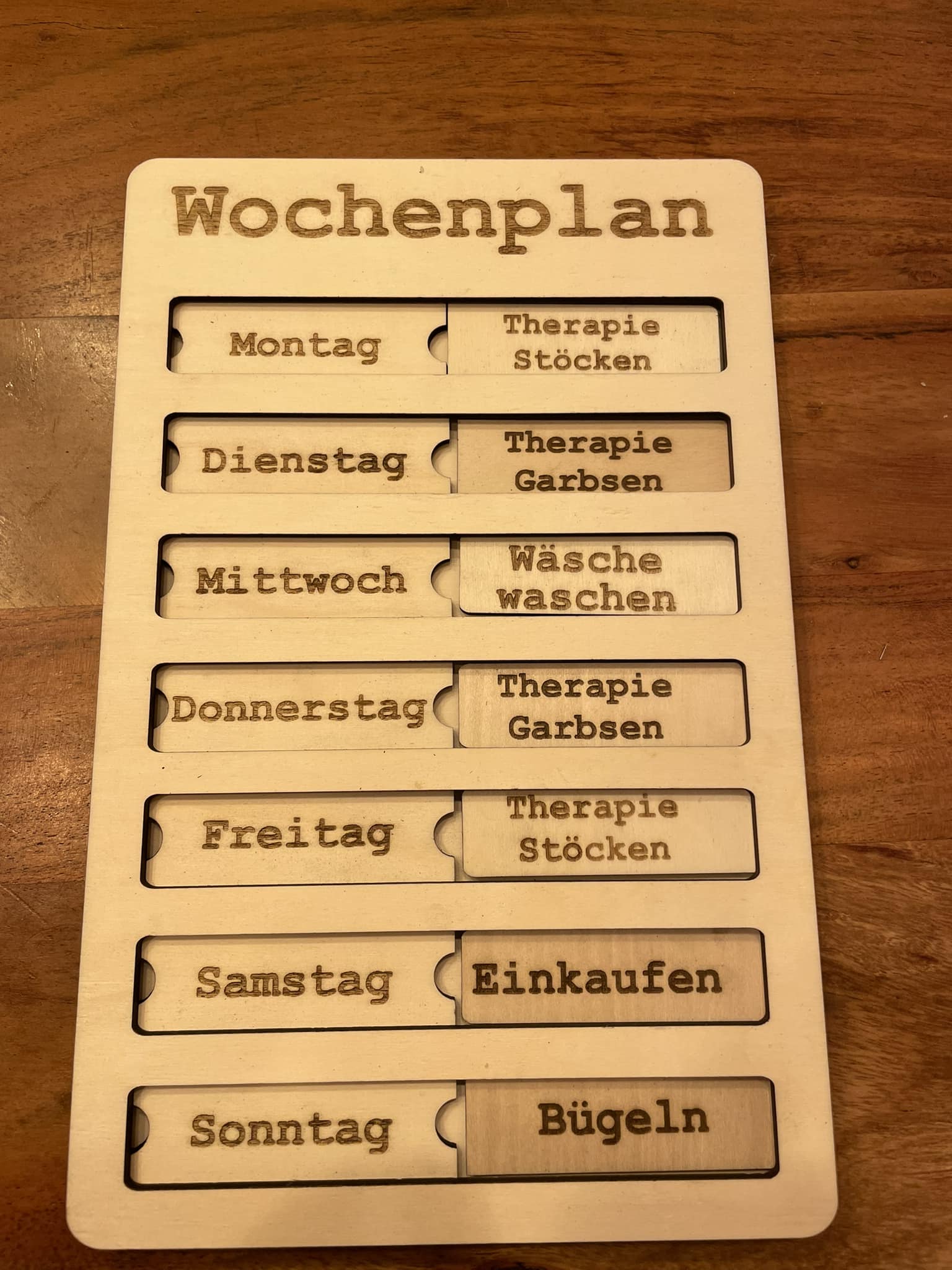 Meine Woche Aufgaben Datei zum Lasern Wochenplan Aufgaben Laserdatei nachmachen download zum kaufen