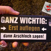 Ganz wichtig: Erst auflegen - dann Arschloch sagen! Plotterdatei