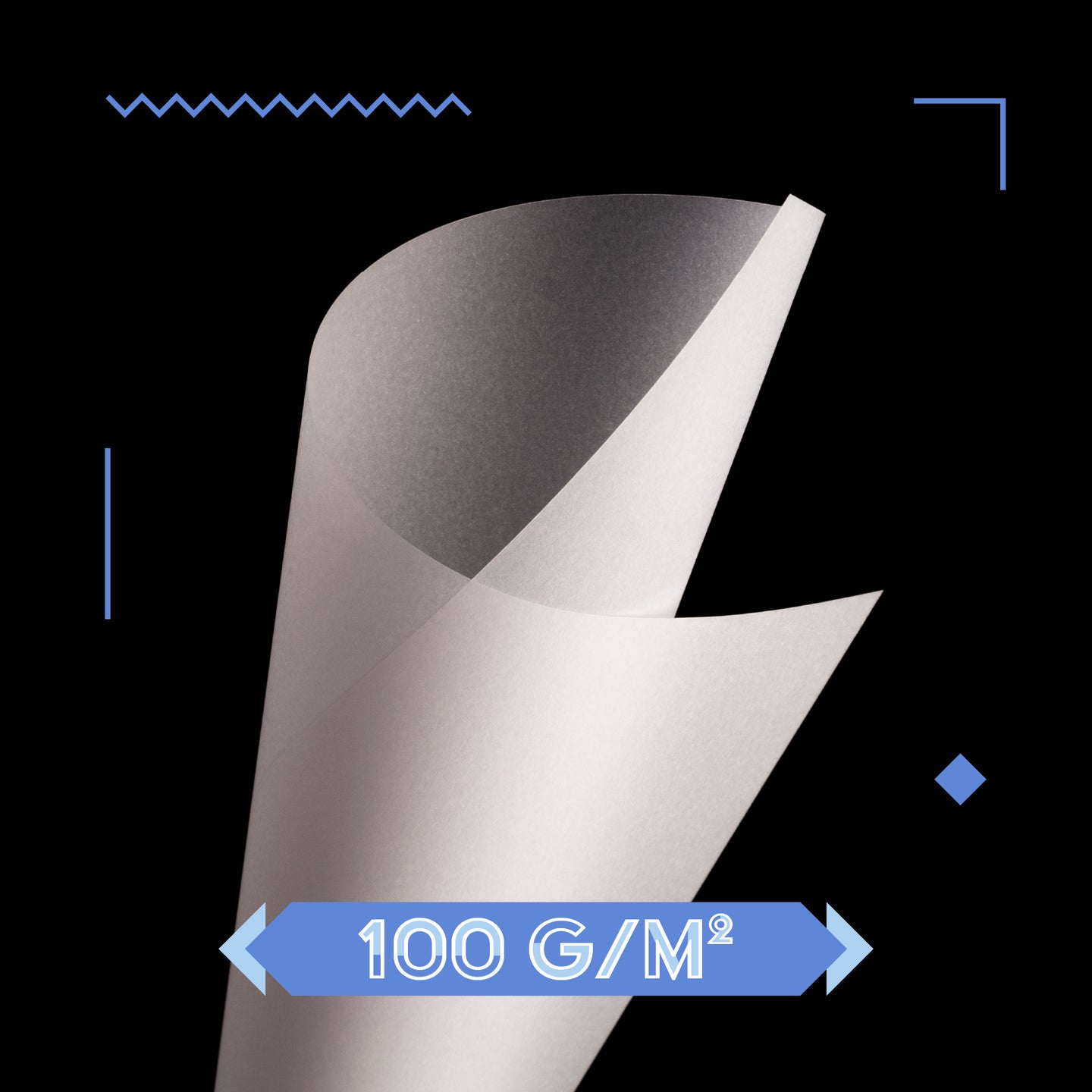 Transparentpapier von easy-sticks, 100 g/m², in eleganter Kurvenform, ideal für kreative Bastelprojekte und Laternen.
