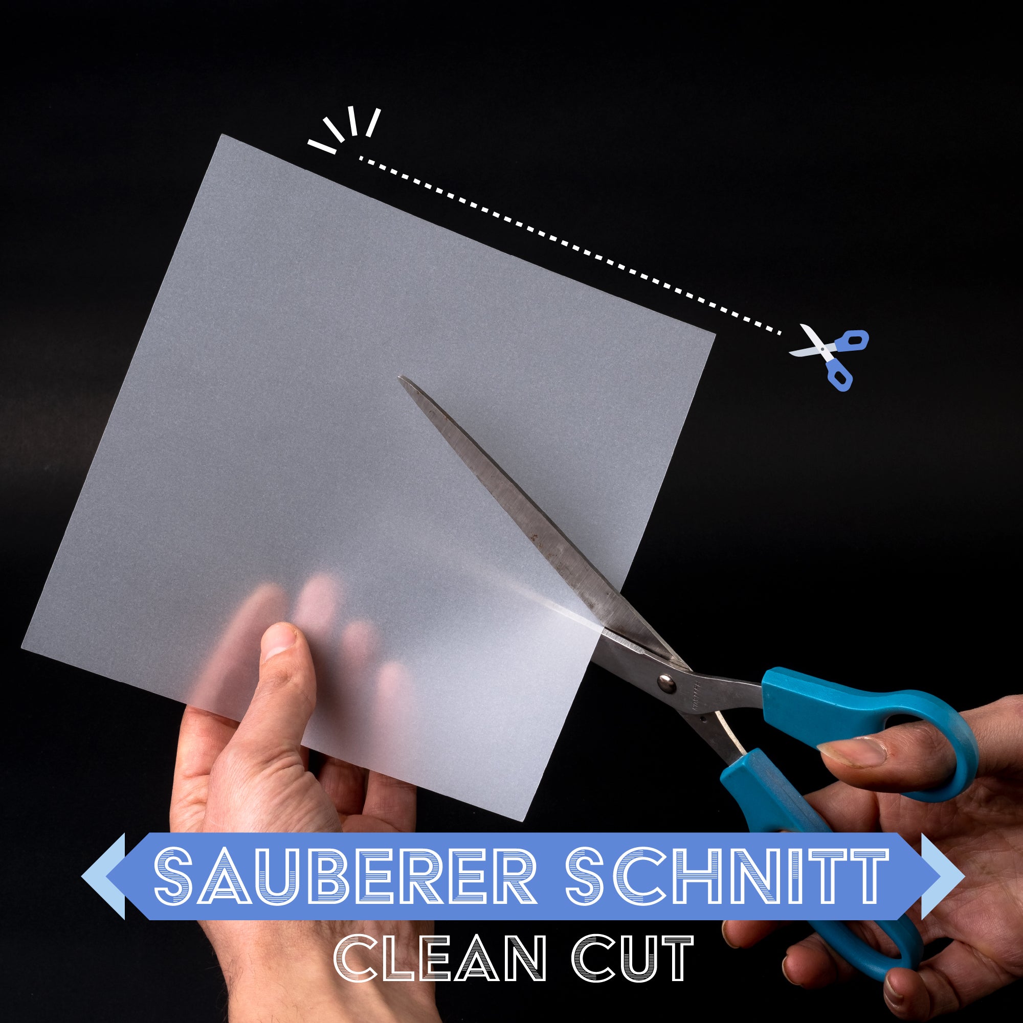Transparentpapier von easy-sticks: Sauberer Schnitt für kreative Bastelprojekte mit 100 g/m² DIN A4 Pauspapier, perfekt zum Bedrucken und Schneiden.