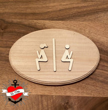 Lade das Bild in den Galerie-Viewer, Bad und WC Laserdatei Laser Plotter Sprüche xtool Schild Schilder Toilette Gäste WC Im Sitzen Pinkeln Restaurant I wish you wat Rolle meines Lebens Hallöchen Popöchen
