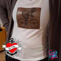 Bär  auf Fahrrad Plotterdatei zum Downloaden T-Shirt