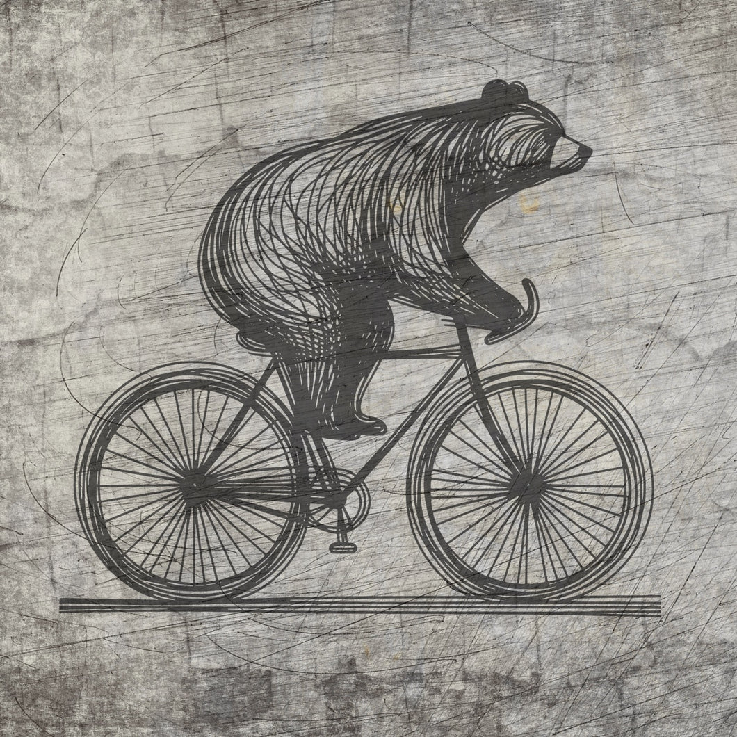 Bär  auf Fahrrad Plotterdatei zum Downloaden