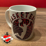 Tasse mit Basketball-Motiv von easy-sticks, ideal für kreative Projekte mit der Basketball Plotterdatei.