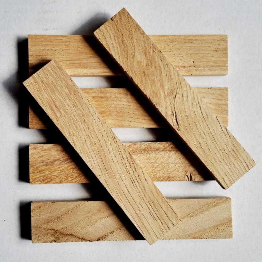 Easy-Sticks 3.0 Eiche 12cm B-Ware Mit Astlöchern, Abgebrochenen Ecken Und Einzigartiger Maserung